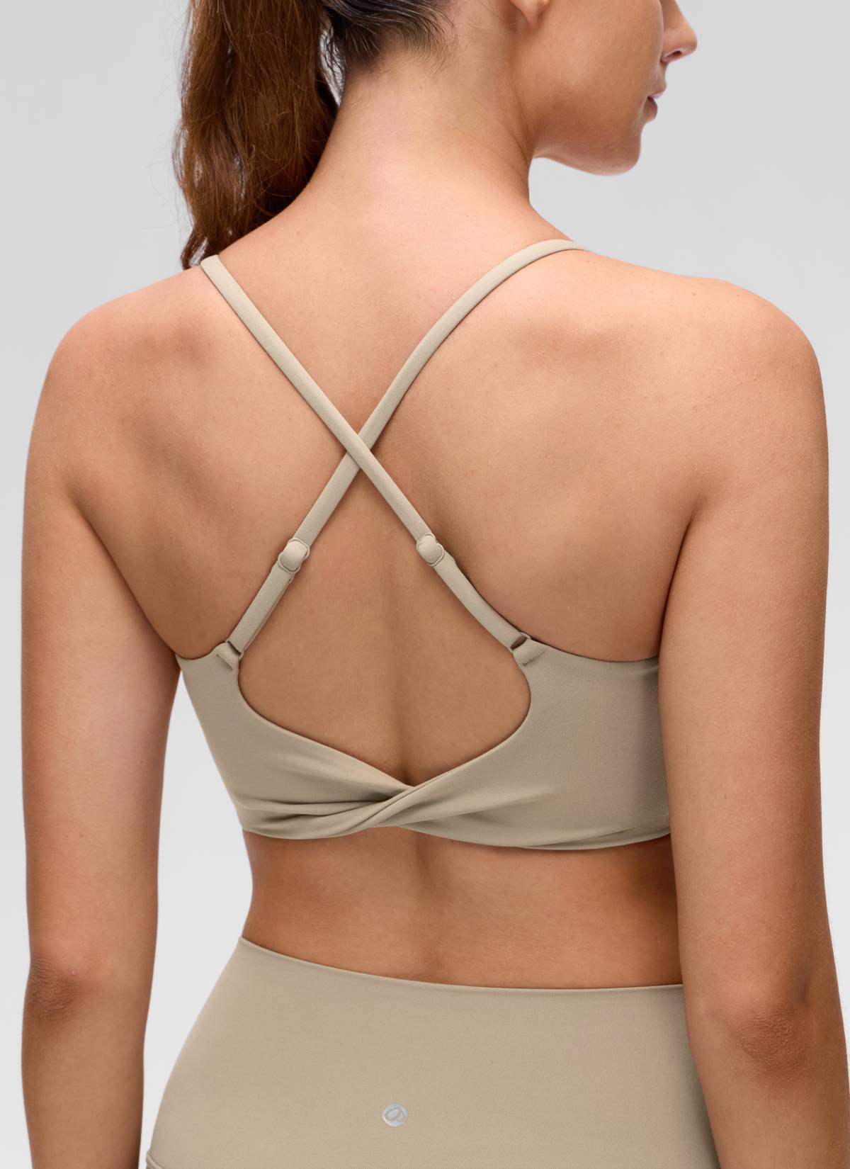 Cross Back Sports Bra - Twist Design, Secure Hold