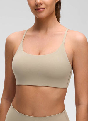 Cross Back Sports Bra - Twist Design, Secure Hold