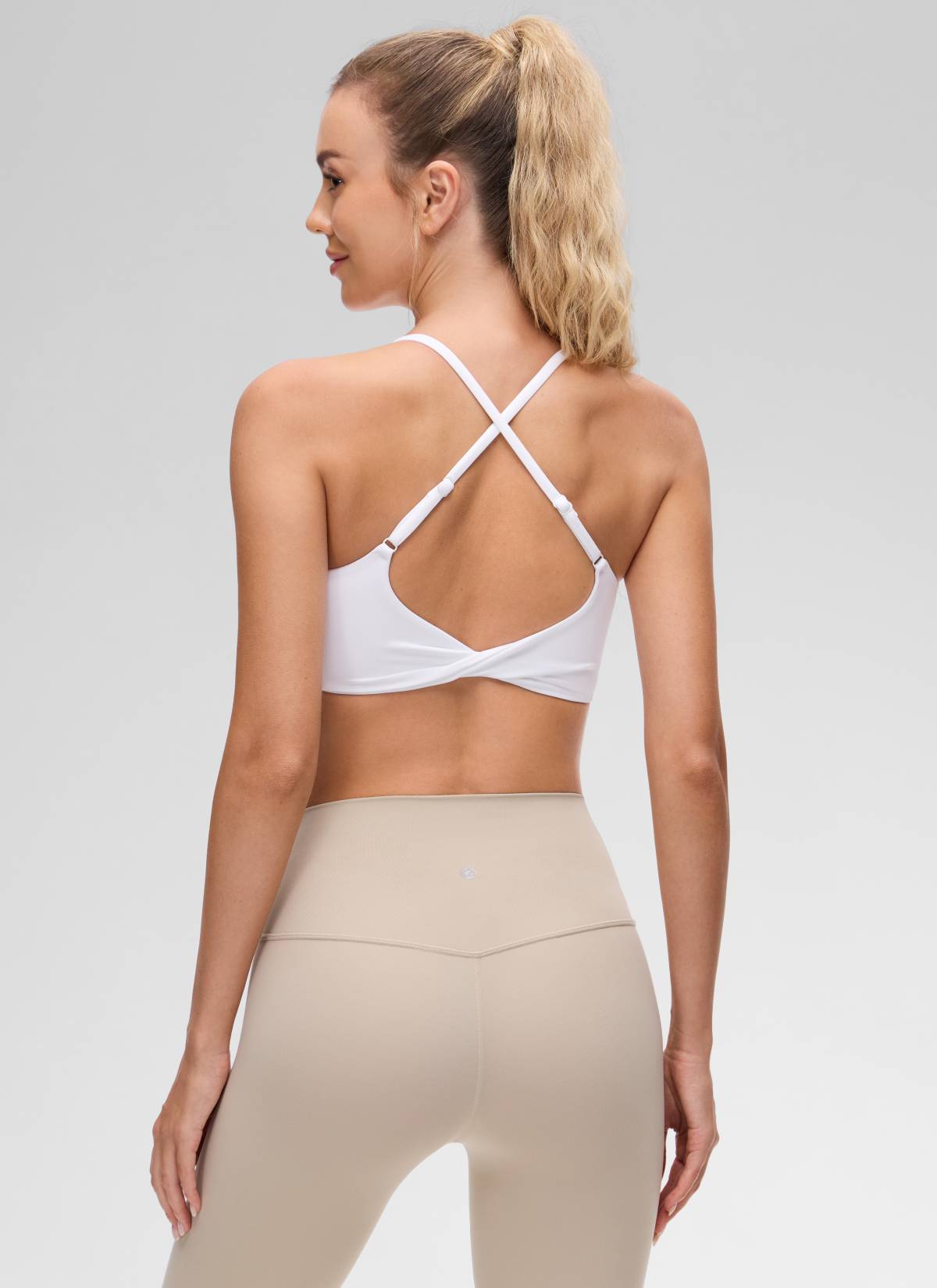 Cross Back Sports Bra - Twist Design, Secure Hold