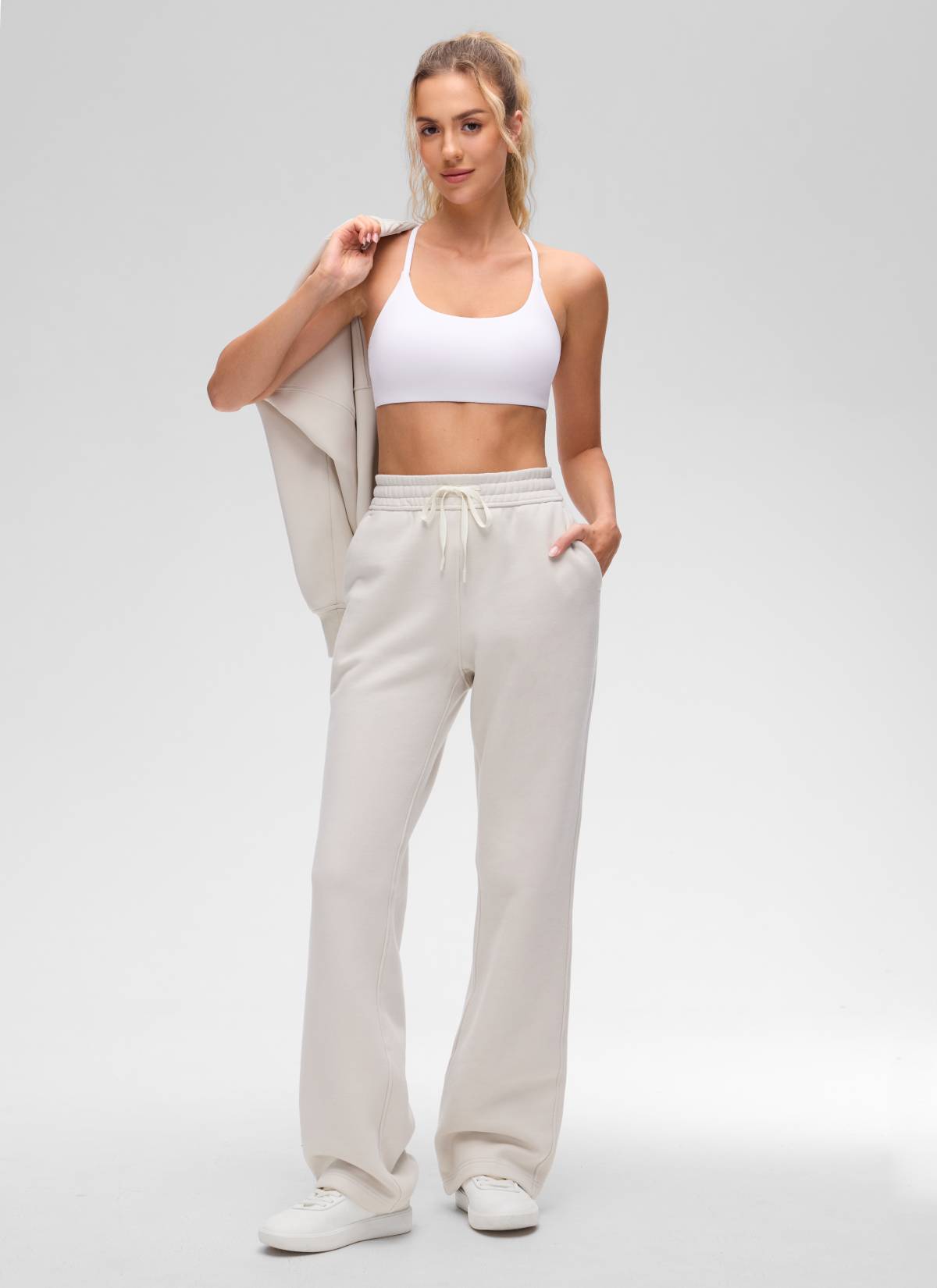 Cross Back Sports Bra - Twist Design, Secure Hold