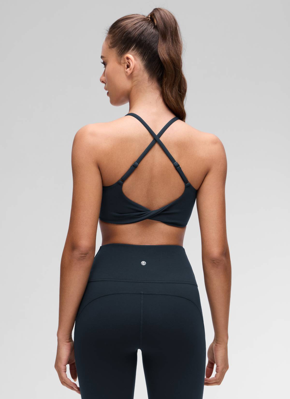 Cross Back Sports Bra - Twist Design, Secure Hold