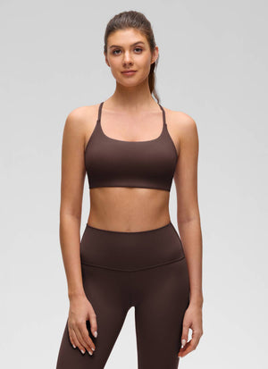Cross Back Sports Bra - Twist Design, Secure Hold