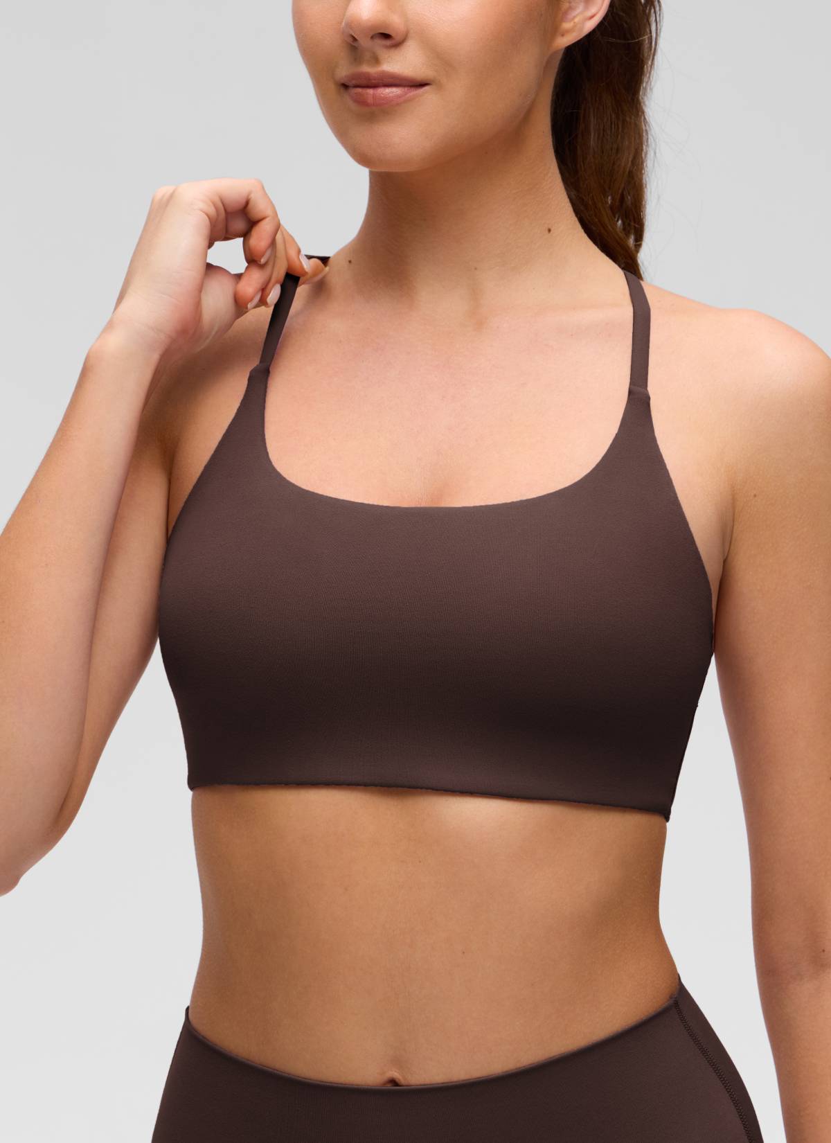 Cross Back Sports Bra - Twist Design, Secure Hold