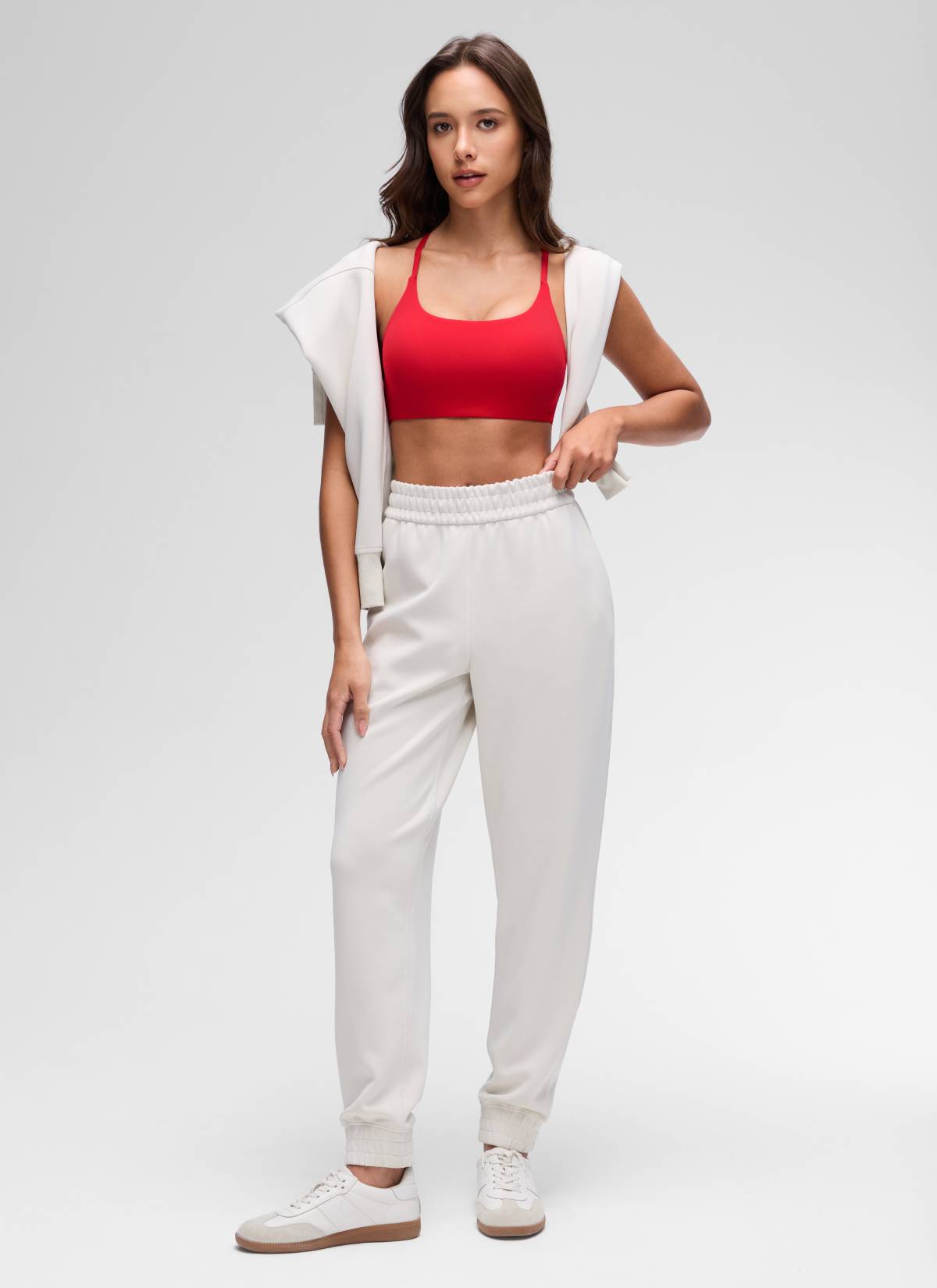 Cross Back Sports Bra - Twist Design, Secure Hold