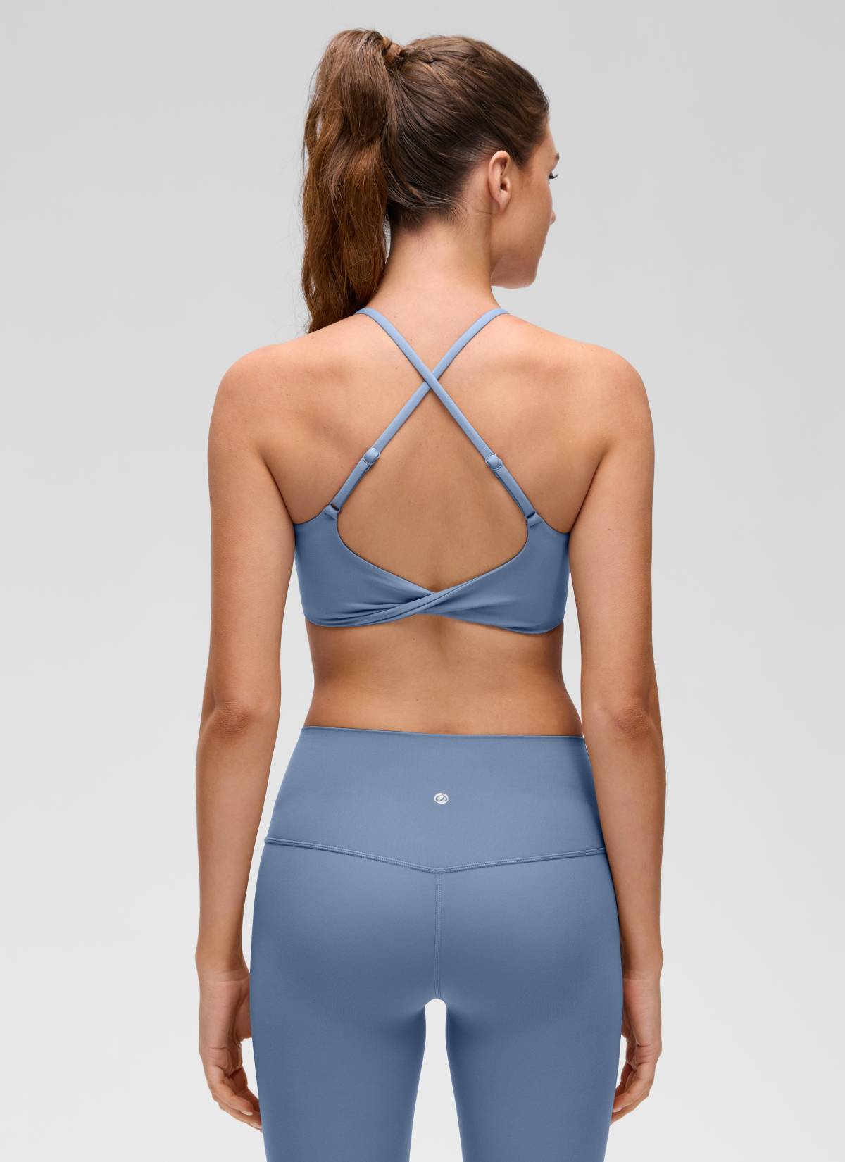 Cross Back Sports Bra - Twist Design, Secure Hold