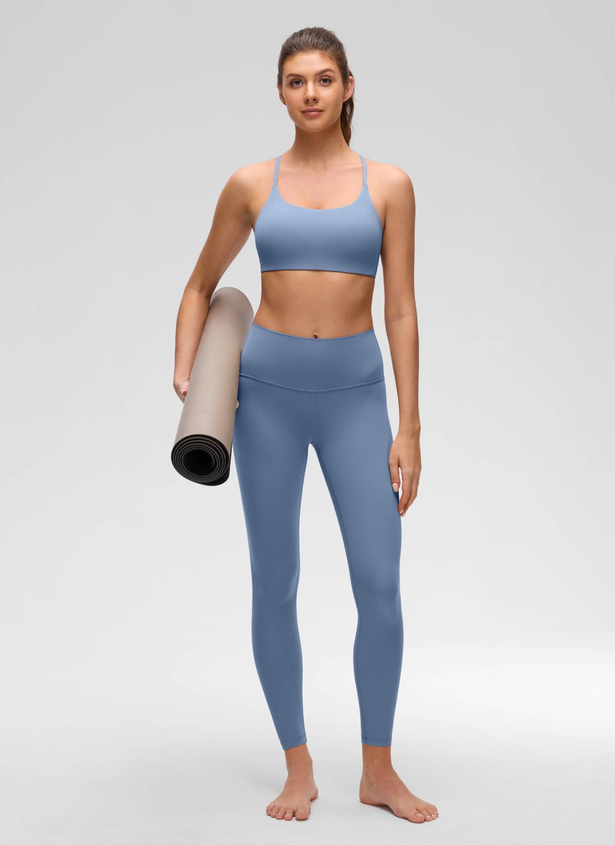 Cross Back Sports Bra - Twist Design, Secure Hold