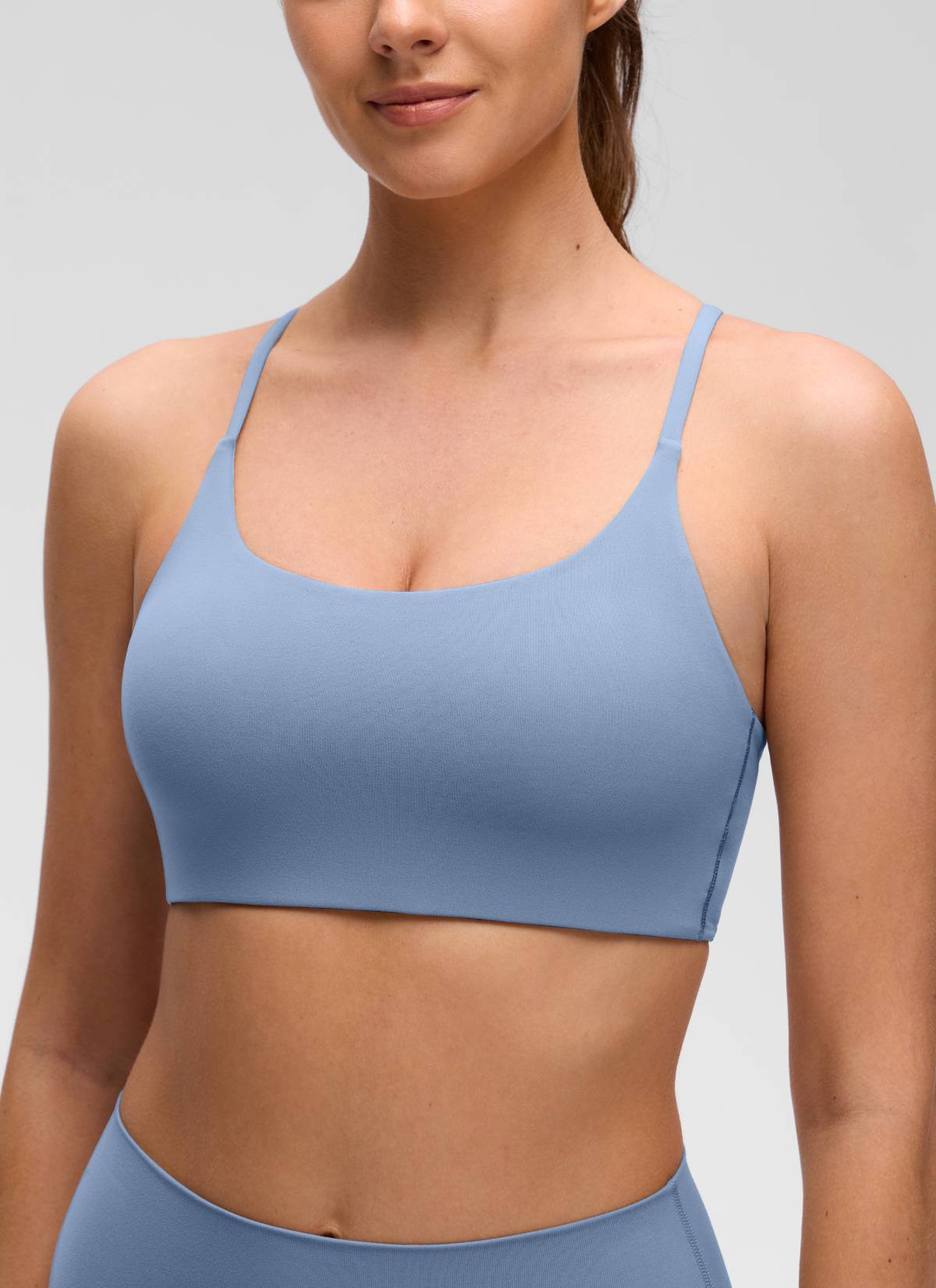 Cross Back Sports Bra - Twist Design, Secure Hold