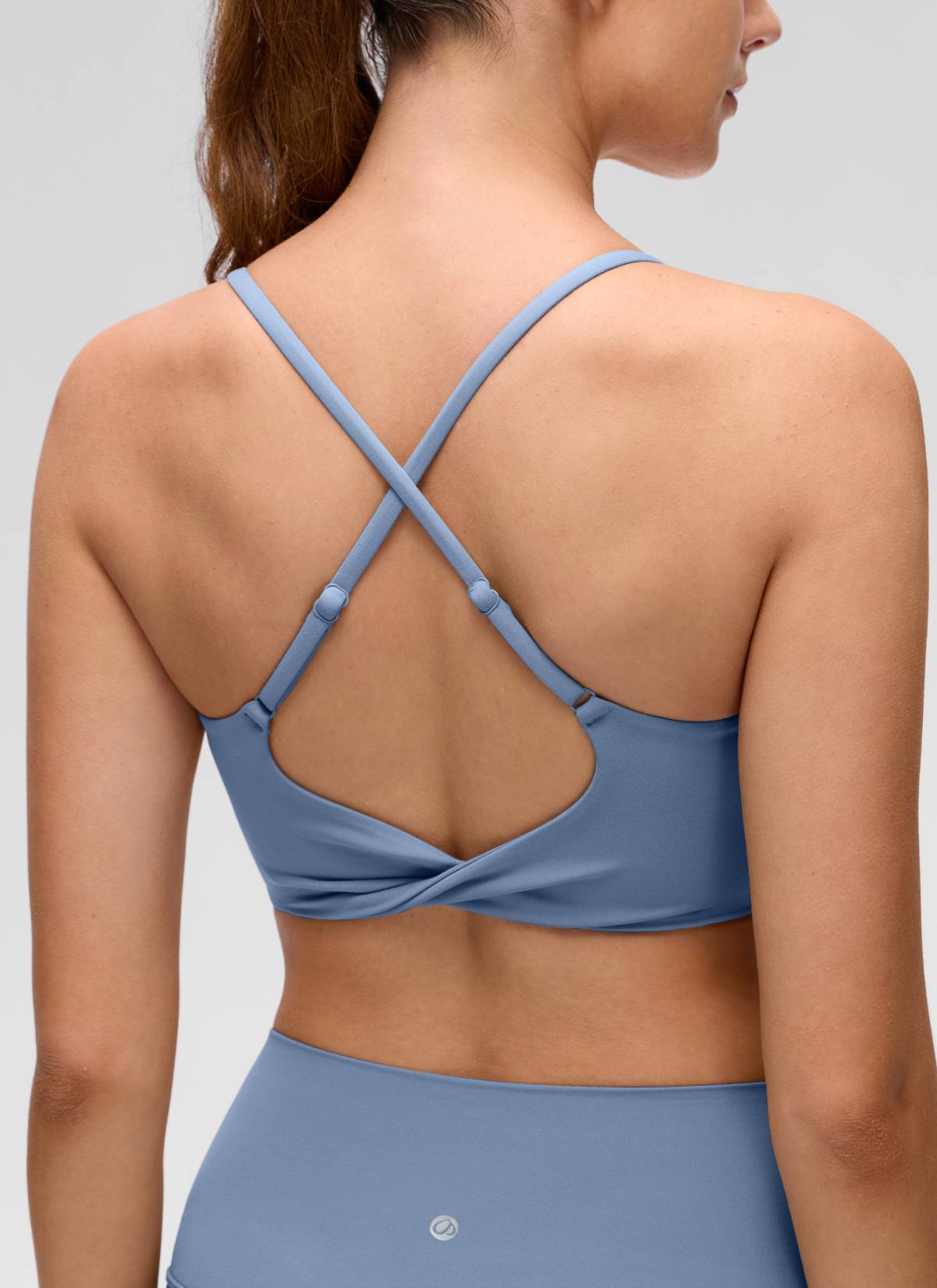 Cross Back Sports Bra - Twist Design, Secure Hold