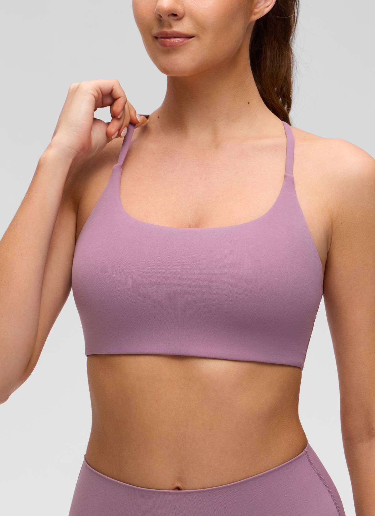 Cross Back Sports Bra - Twist Design, Secure Hold