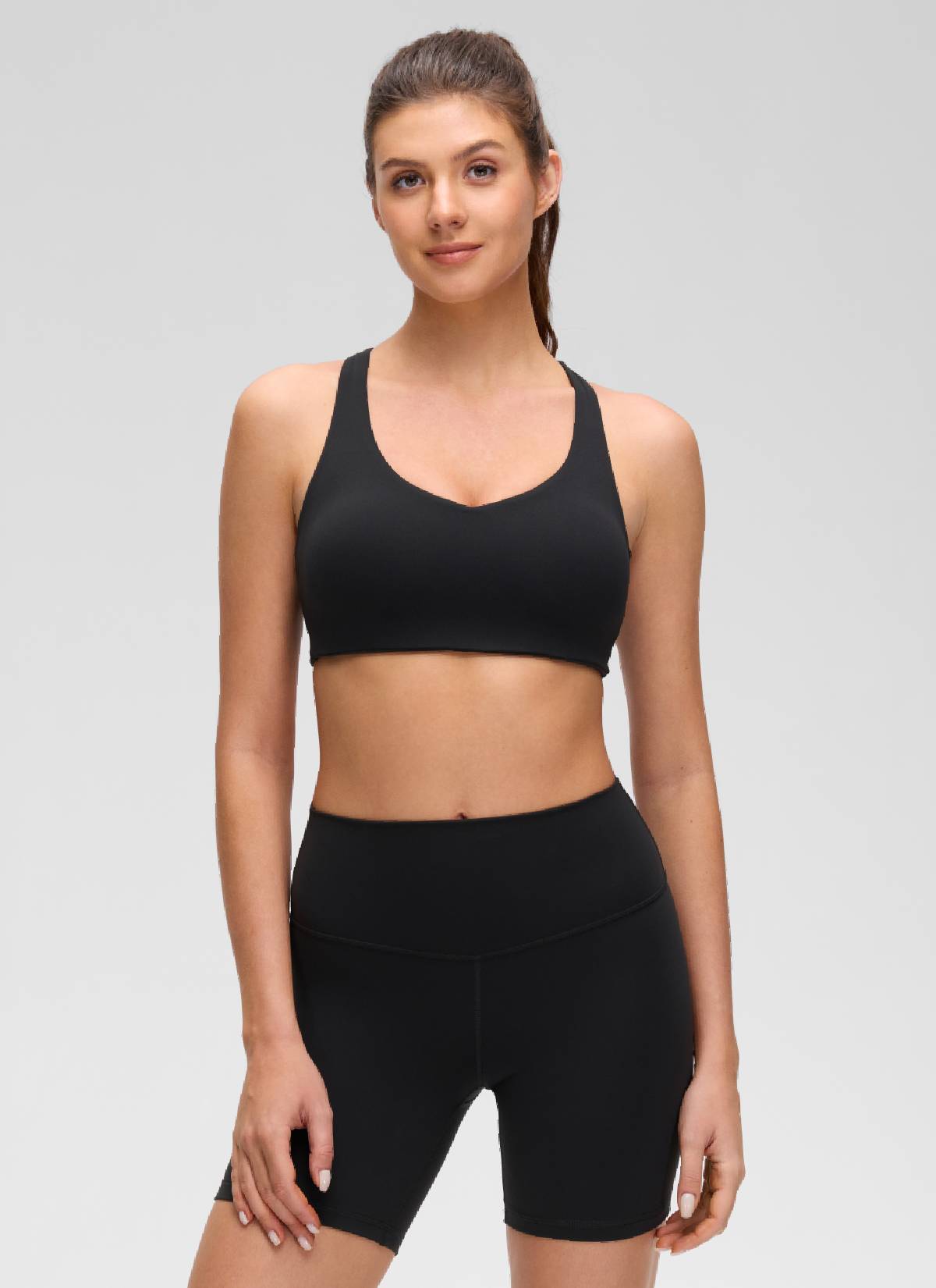 V Neck Strappy Bra - V Neck, Strappy Design