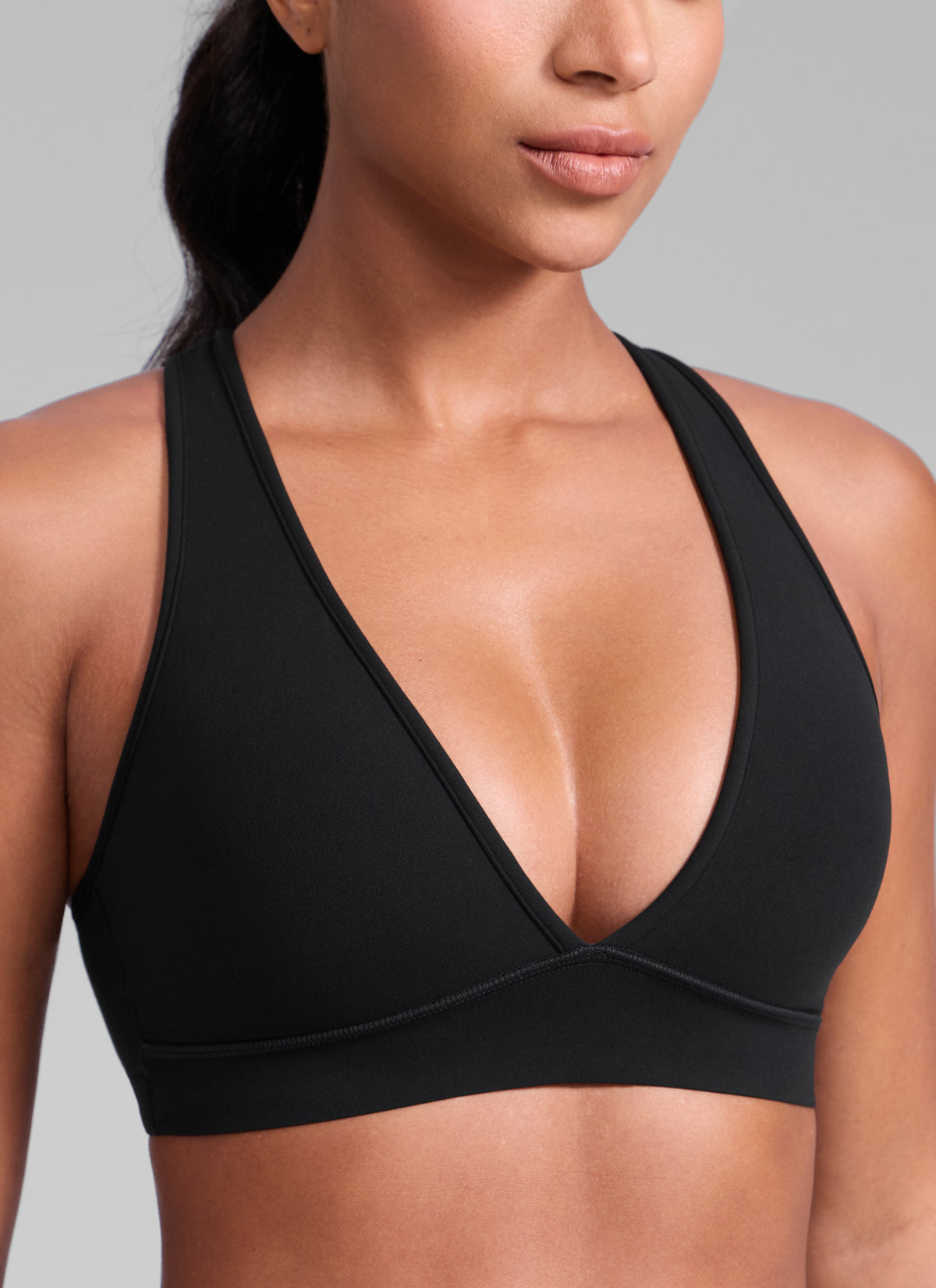 High Support Sports Bra - Wide Straps, Cross Back