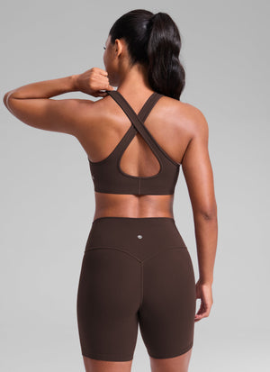 High Support Sports Bra - Wide Straps, Cross Back