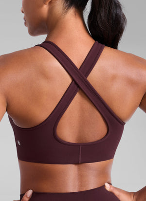 High Support Sports Bra - Wide Straps, Cross Back