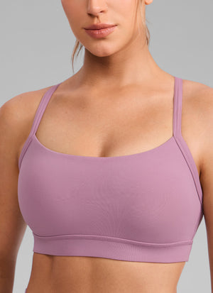 Keyhole Cross Back Sports Bra - Keyhole Detail, Cross Back