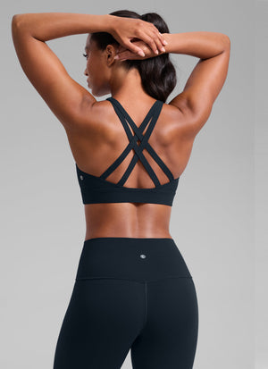 Gym Sports Bra - Wide Criss Cross Back