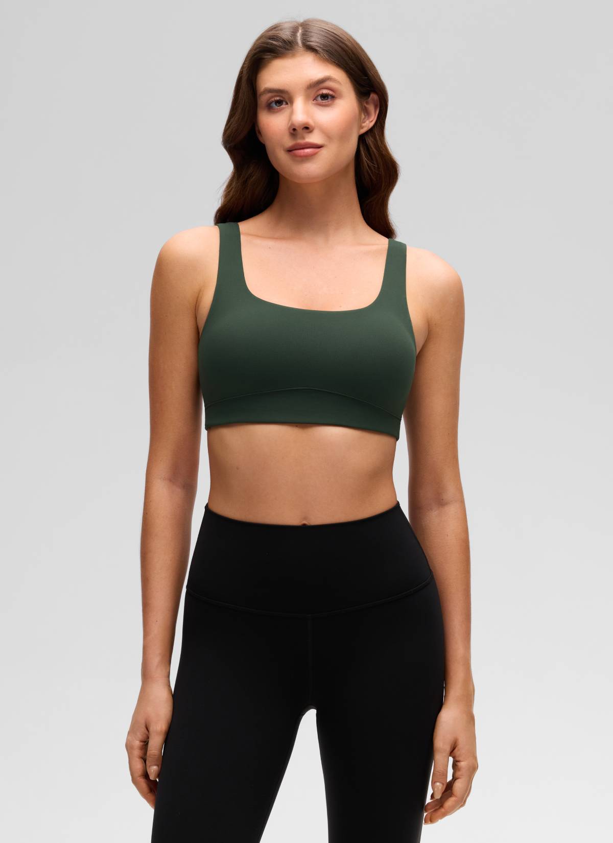 Wide Strap U Back Bra - U Back, Wide Straps - Green