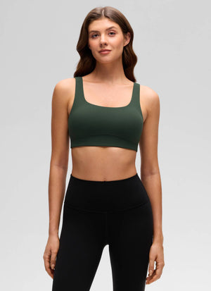 Wide Strap U Back Bra - U Back, Wide Straps - Green