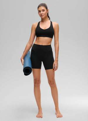 Racerback Sports Bra - V Neck, Clean Lines