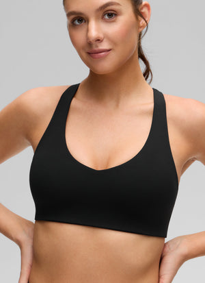 Racerback Sports Bra - V Neck, Clean Lines