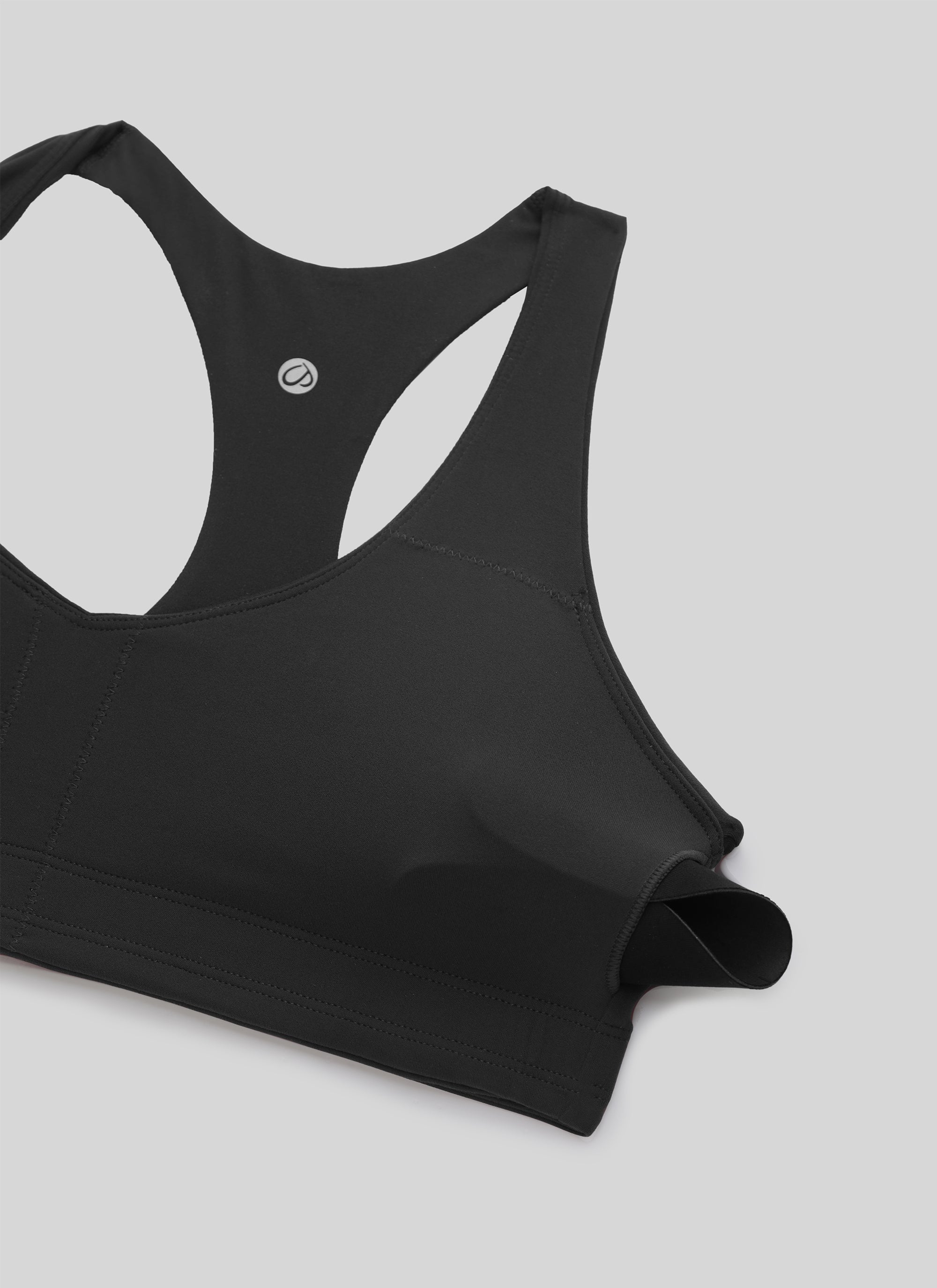 Racerback Sports Bra - V Neck, Clean Lines