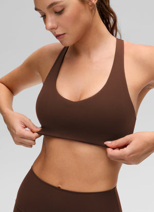 Racerback Sports Bra - V Neck, Clean Lines