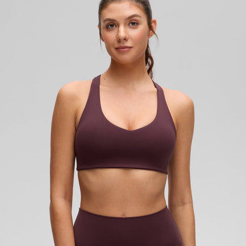 V-Neck Racerback Sports Bra