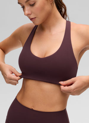 Racerback Sports Bra - V Neck, Clean Lines