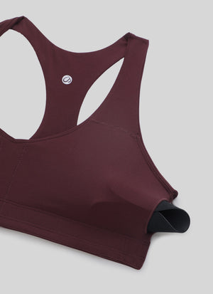 Racerback Sports Bra - V Neck, Clean Lines