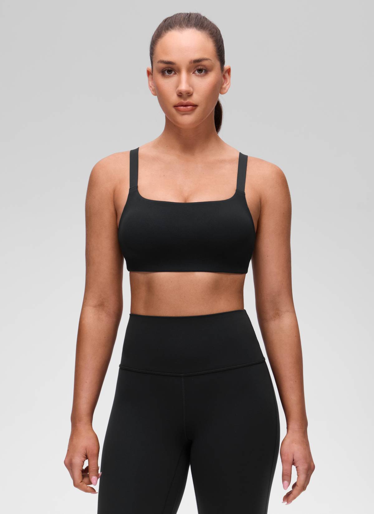 Wide Strap Sports Bra - Adjustable, Soft Band