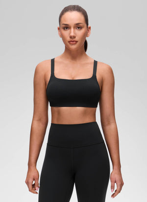 Wide Strap Sports Bra - Adjustable, Soft Band