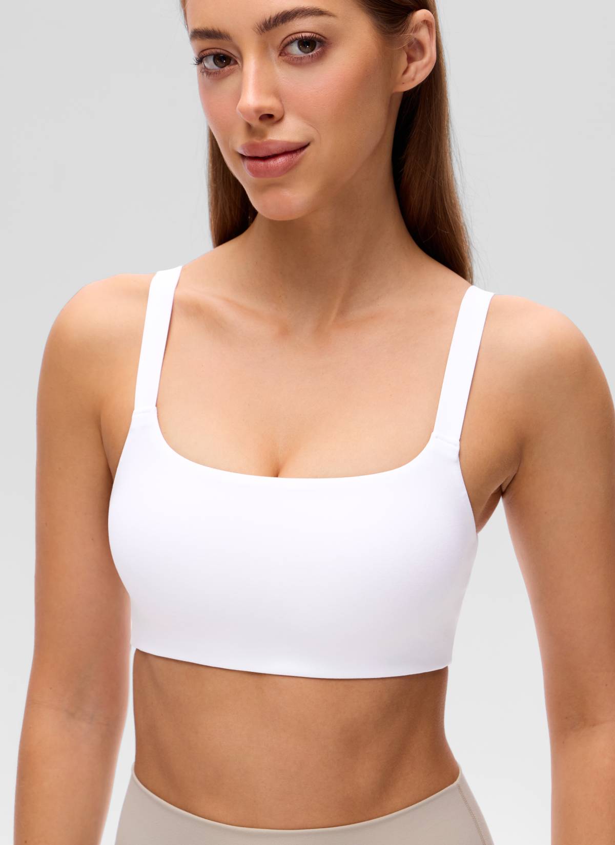 Wide Strap Sports Bra - Adjustable, Soft Band