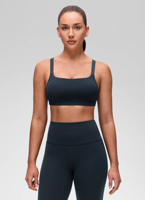Wide Strap Sports Bra - Adjustable, Soft Band