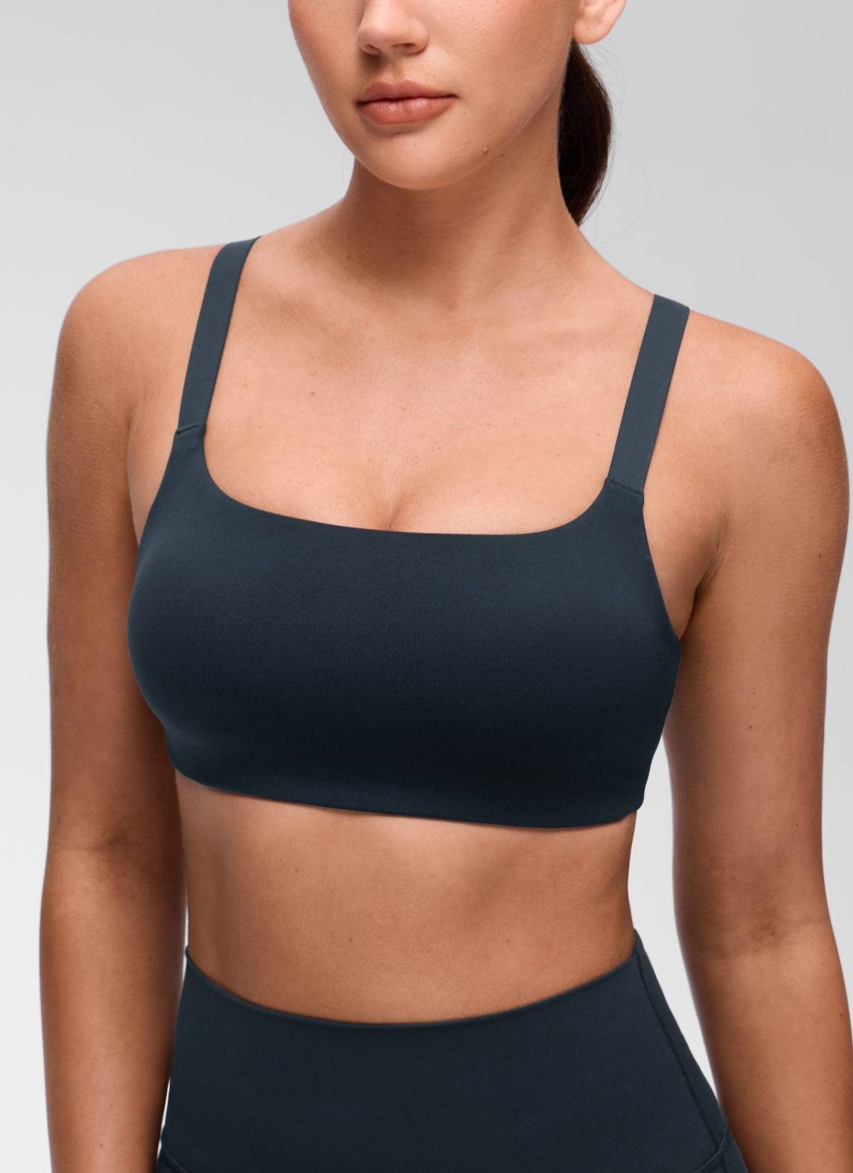 Wide Strap Sports Bra - Adjustable, Soft Band