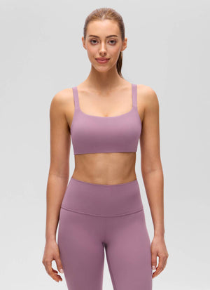 Wide Strap Sports Bra - Adjustable, Soft Band