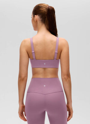 Wide Strap Sports Bra - Adjustable, Soft Band