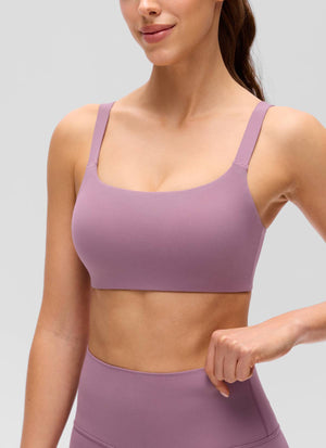Wide Strap Sports Bra - Adjustable, Soft Band