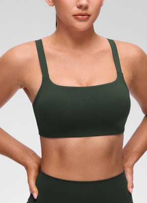 Wide Strap Sports Bra - Adjustable, Soft Band