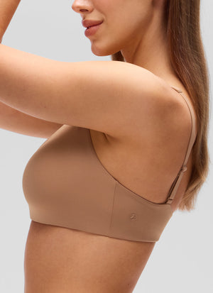 Deep V Bralette - Deep V Neckline, Double Lined