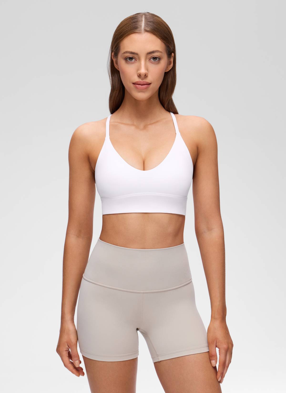 Cross Back Longline Bra - Extended Coverage, Cross Back