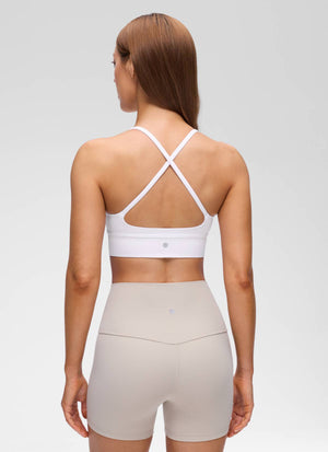 Cross Back Longline Bra - Extended Coverage, Cross Back
