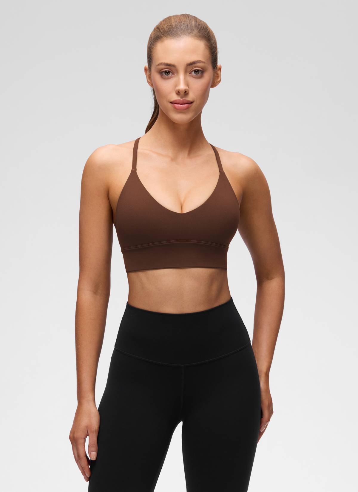 Cross Back Longline Bra - Extended Coverage, Cross Back