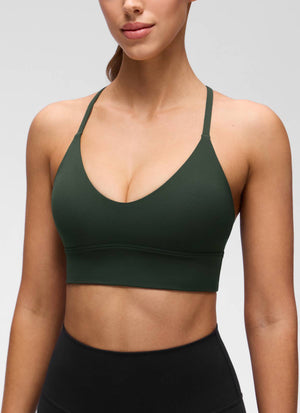 Cross Back Longline Bra - Extended Coverage, Cross Back