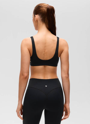 V Neck Sports Bra - Twist Front, U Back