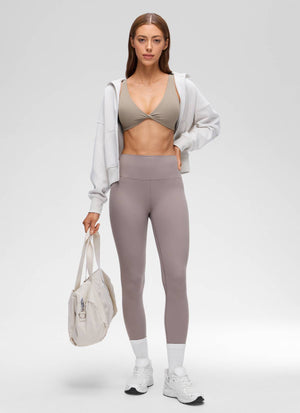 V Neck Sports Bra - Twist Front, U Back