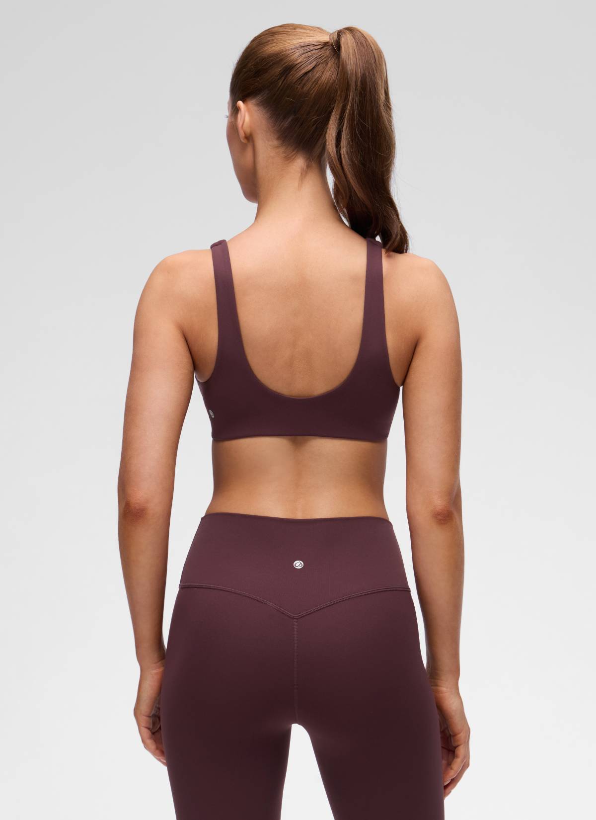 V Neck Sports Bra - Twist Front, U Back