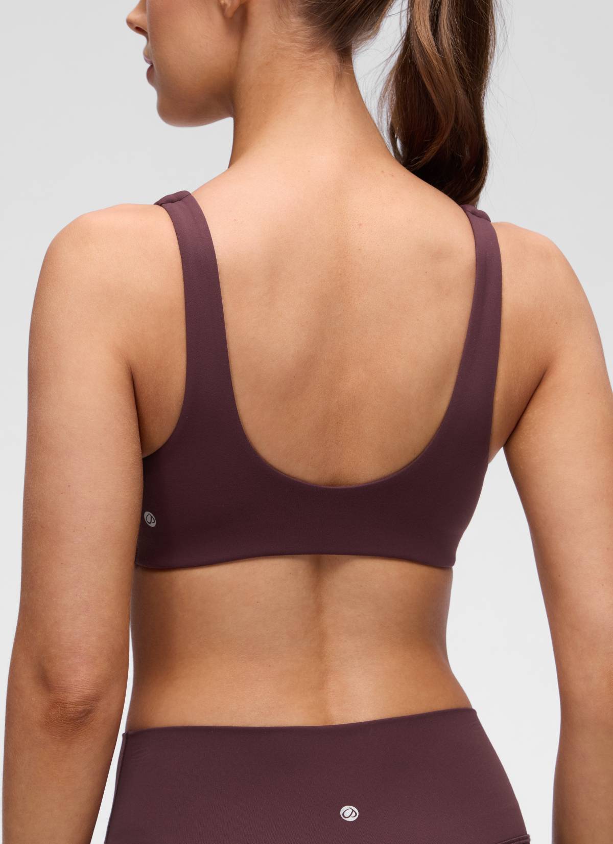 V Neck Sports Bra - Twist Front, U Back
