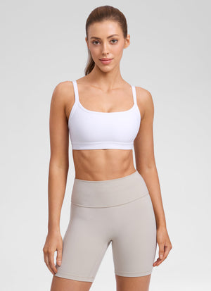 Double Lined Sports Bra - Scoop Neck, No Padding