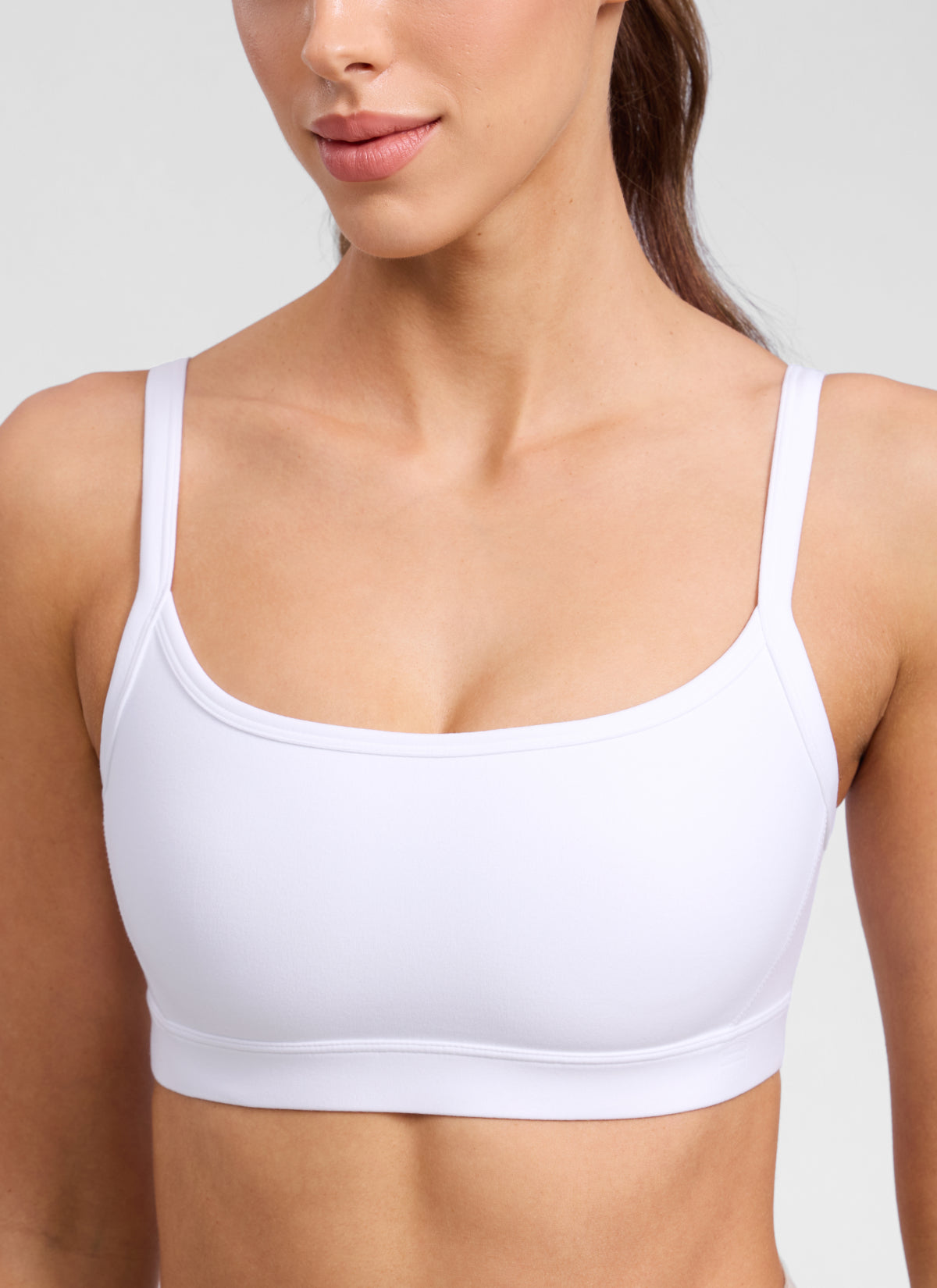 Double Lined Sports Bra - Scoop Neck, No Padding