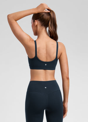 Double Lined Sports Bra - Scoop Neck, No Padding