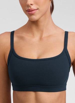 Double Lined Sports Bra - Scoop Neck, No Padding